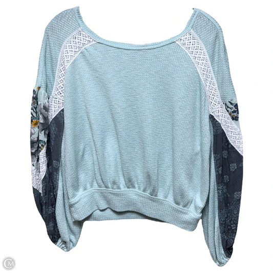 Casual Clash Top By Free People In Aqua, Size: XS