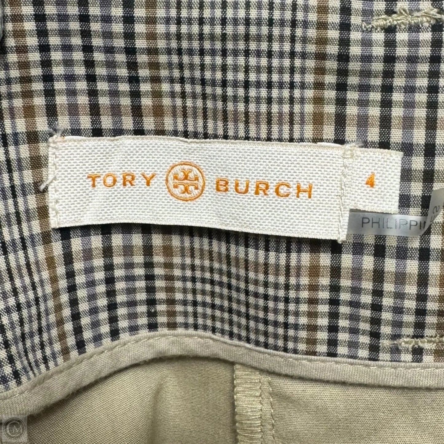 Pleated Midi Skirt Designer By Tory Burch In Plaid Pattern, Size: 4