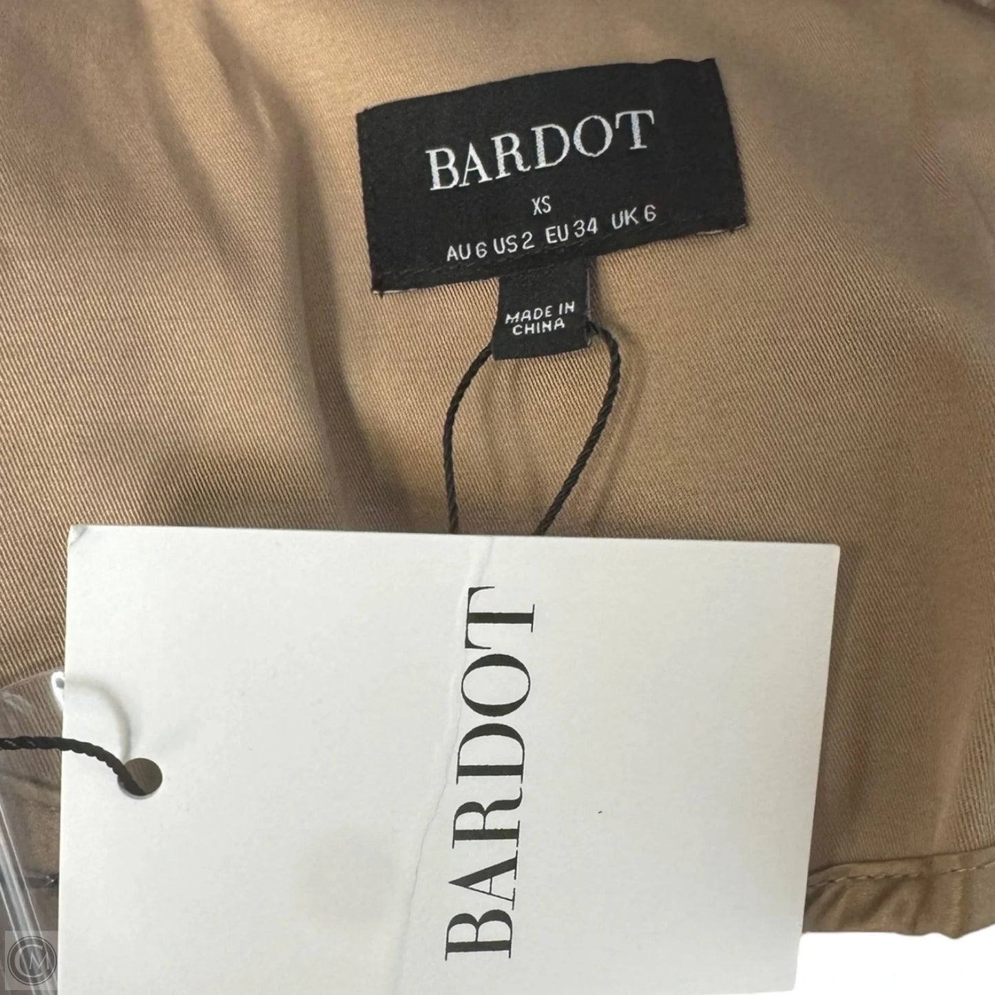 Coat Trench Coat By Bardot In Tan, Size: XS