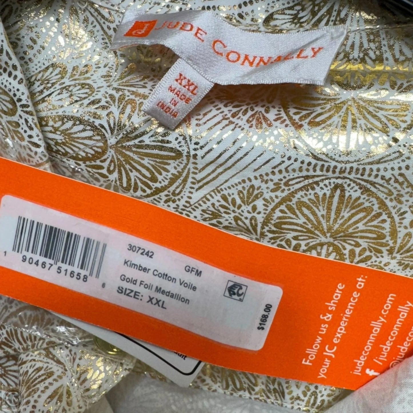 Top Long Sleeve By Jude Connally In Gold, Size: Xxl