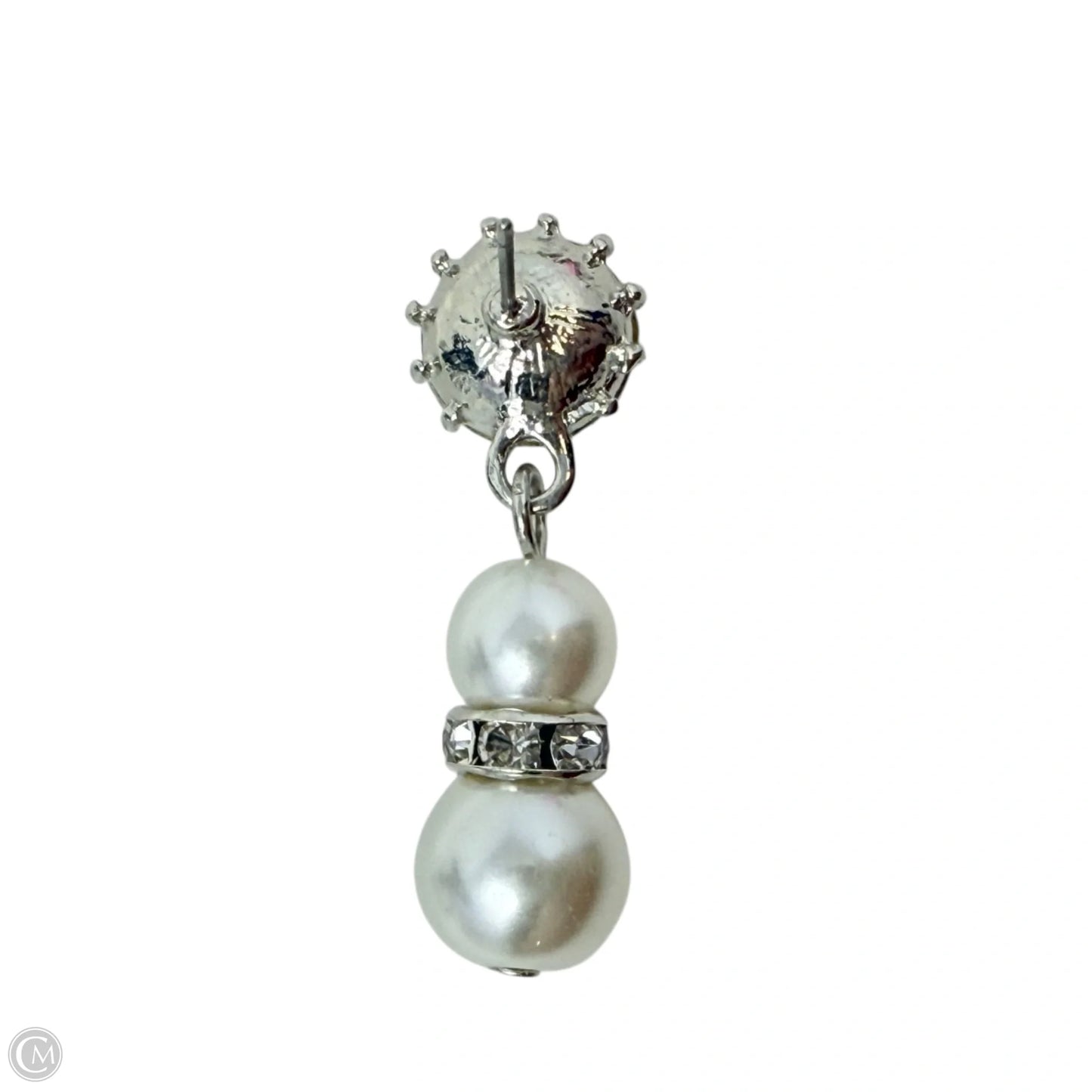 Faux Pearl & Crystal Drop Earrings