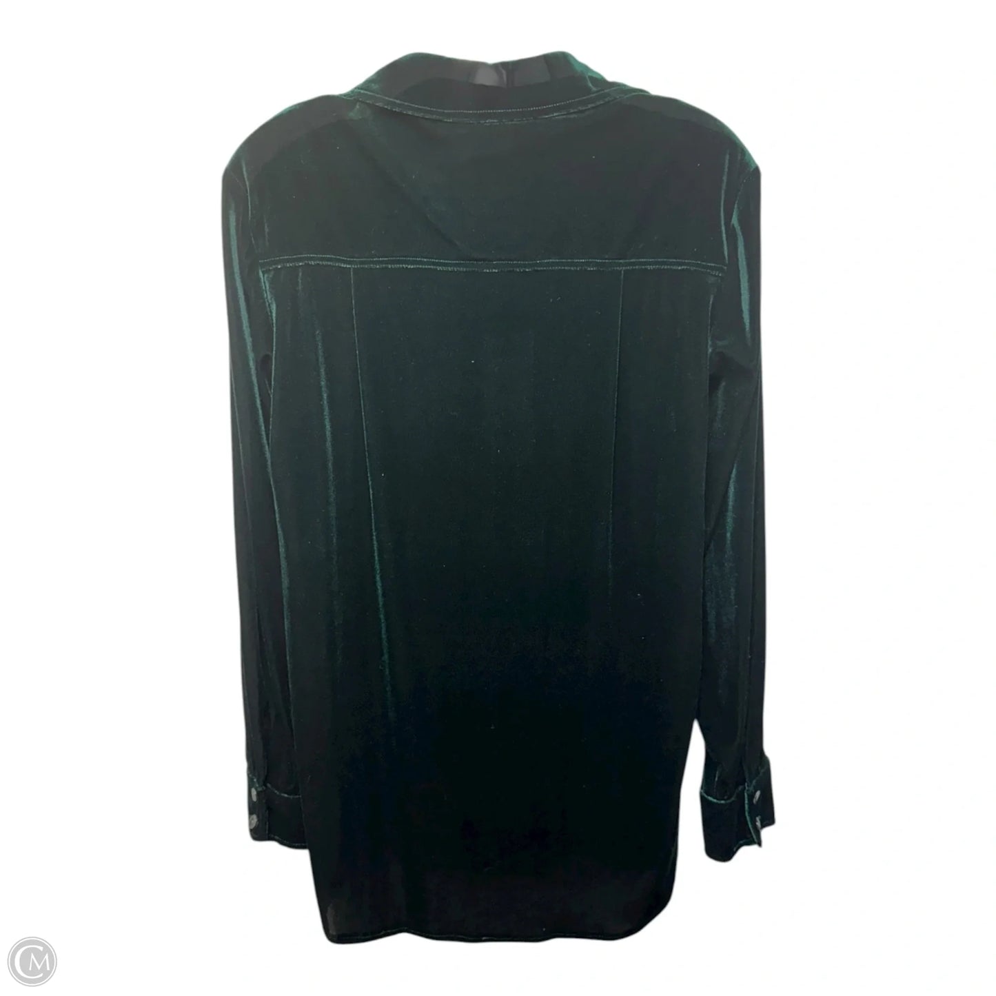 Finley Mini Monica Velvet Shirt By Finley In Emerald Green, Size: S