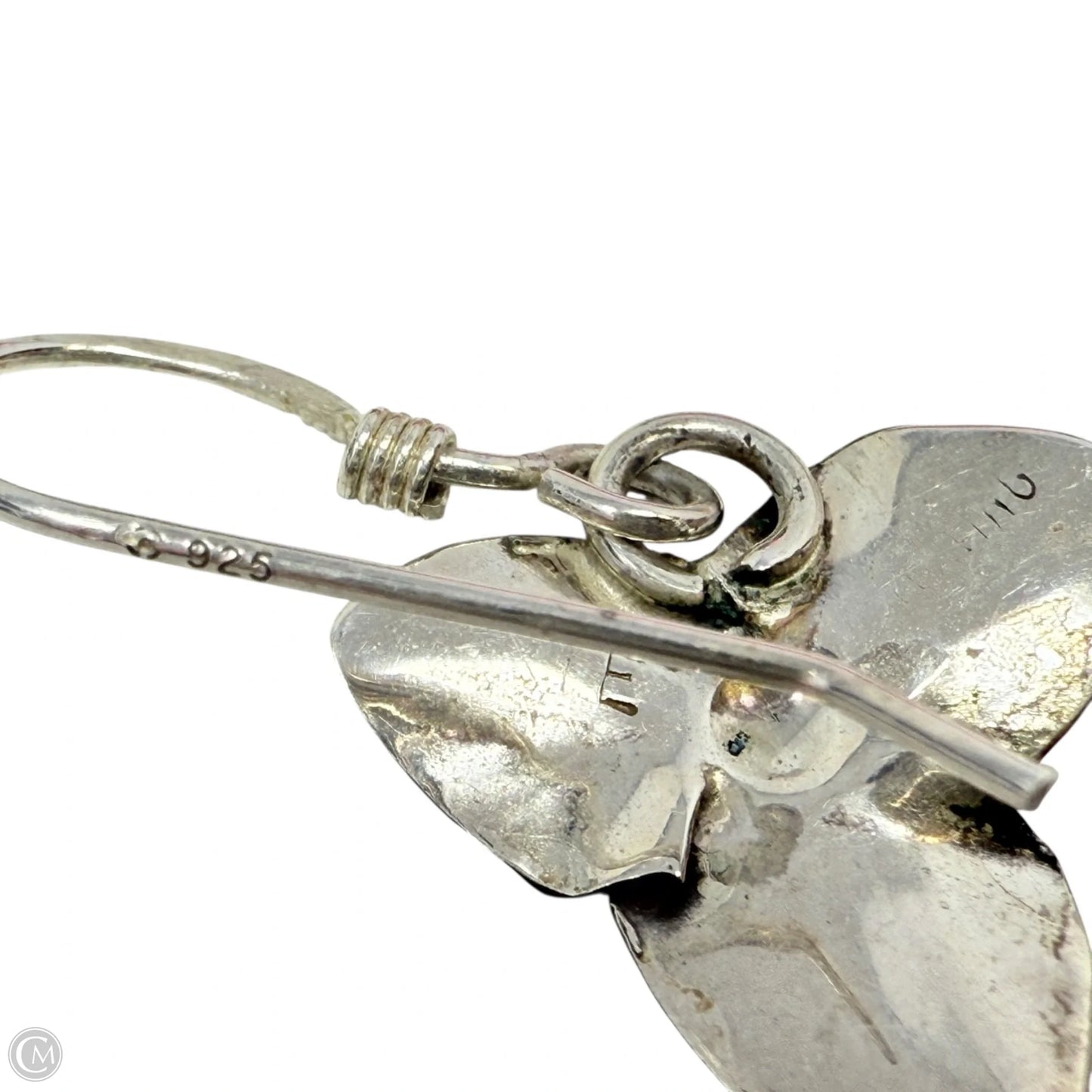 Sterling Silver Trillium Flower Dangle Earrings