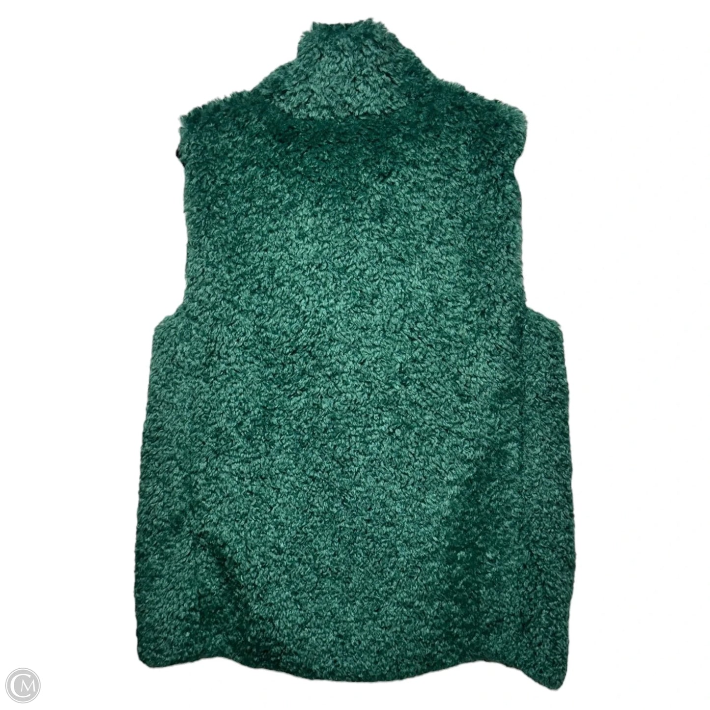 Vest Faux Fur & Sherpa By Talbots In Green, Size: M