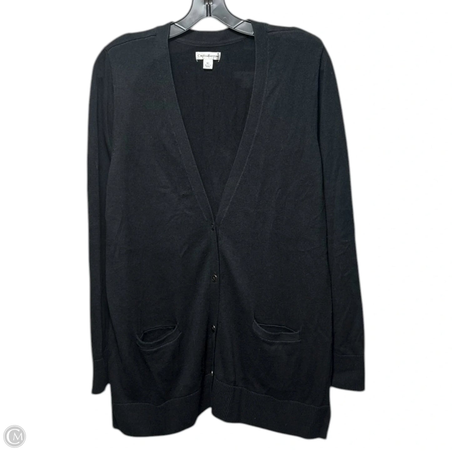 Sweater Cardigan By Croft And Barrow In Black, Size: Xl