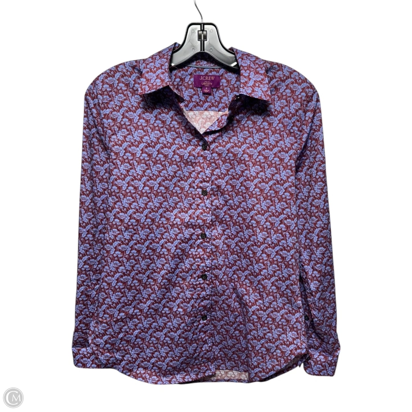 Top Long Sleeve By J. Crew In Blue & Brown, Size: 2