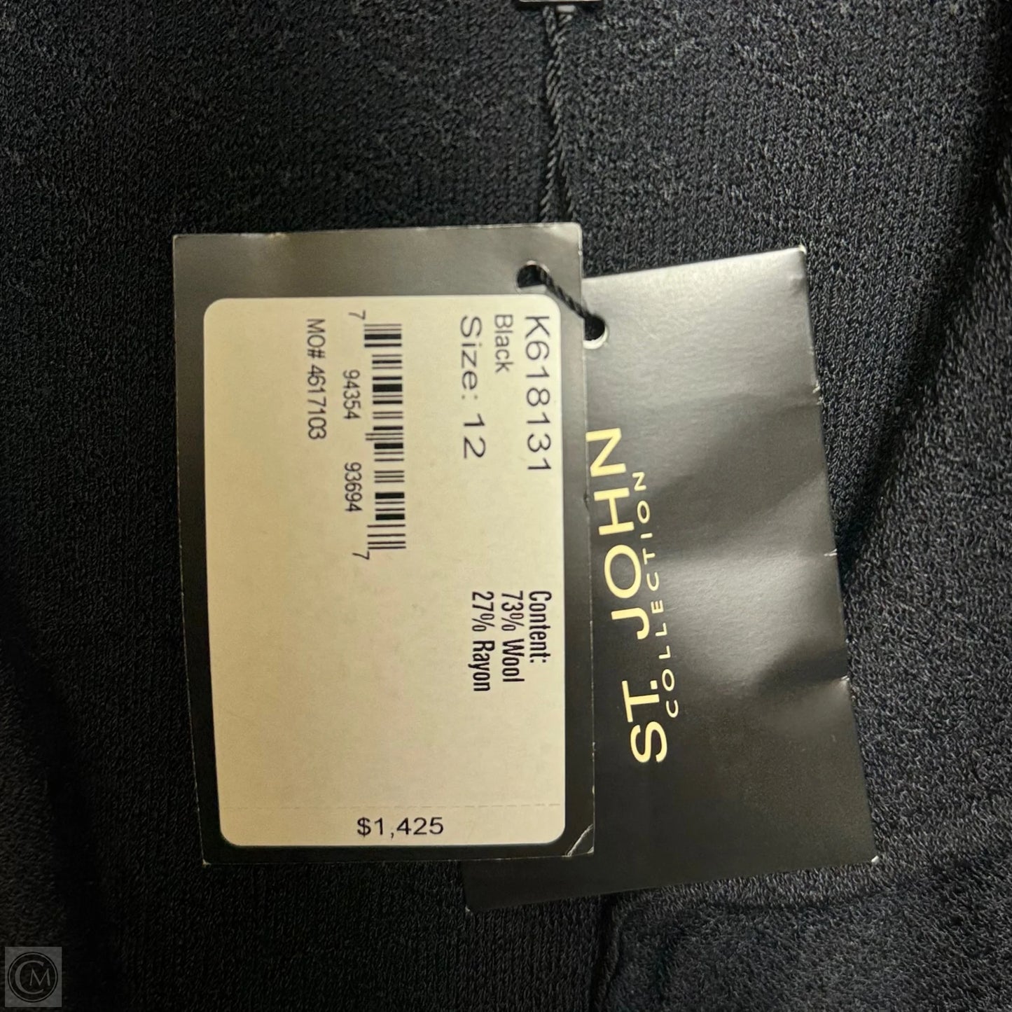 Blazer Luxury Designer By St John Collection In Black, Size: 12