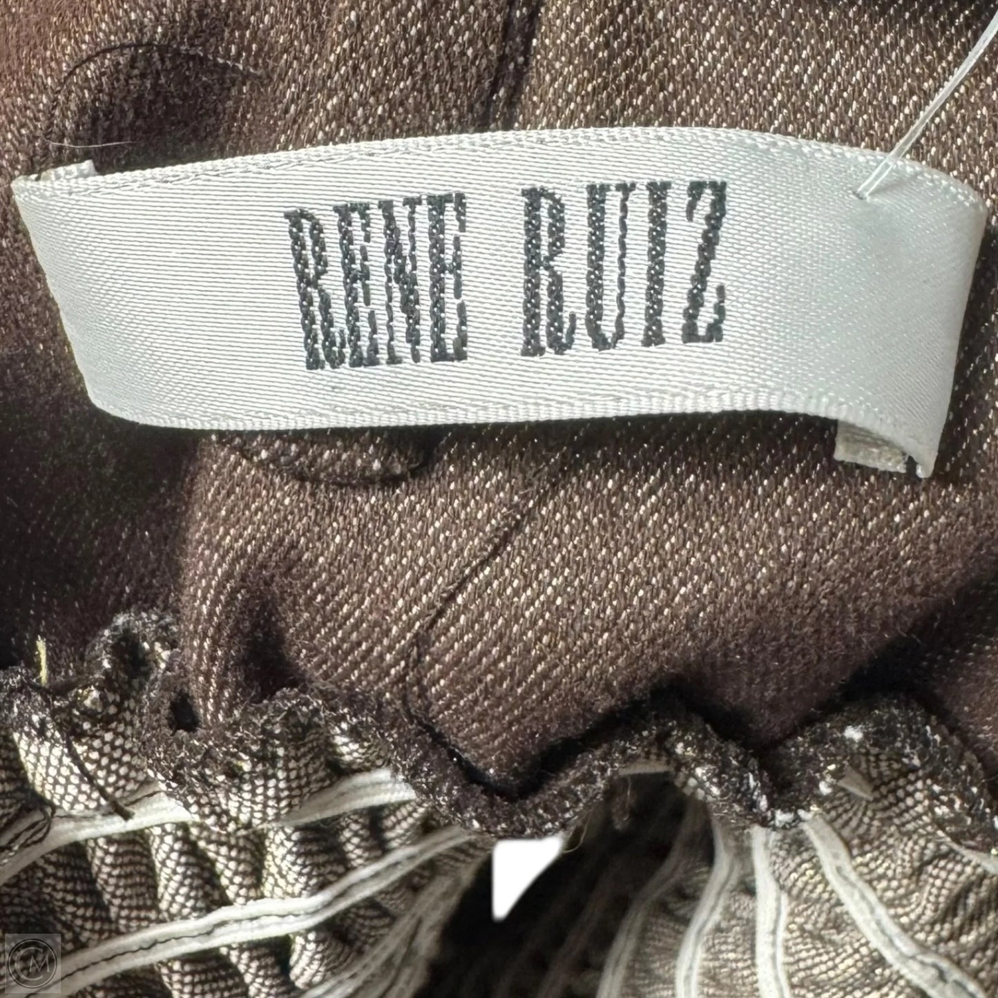 Smocked Waist Dress Casual Short By Rene Ruiz In Brown, Size: 4 (estimated)