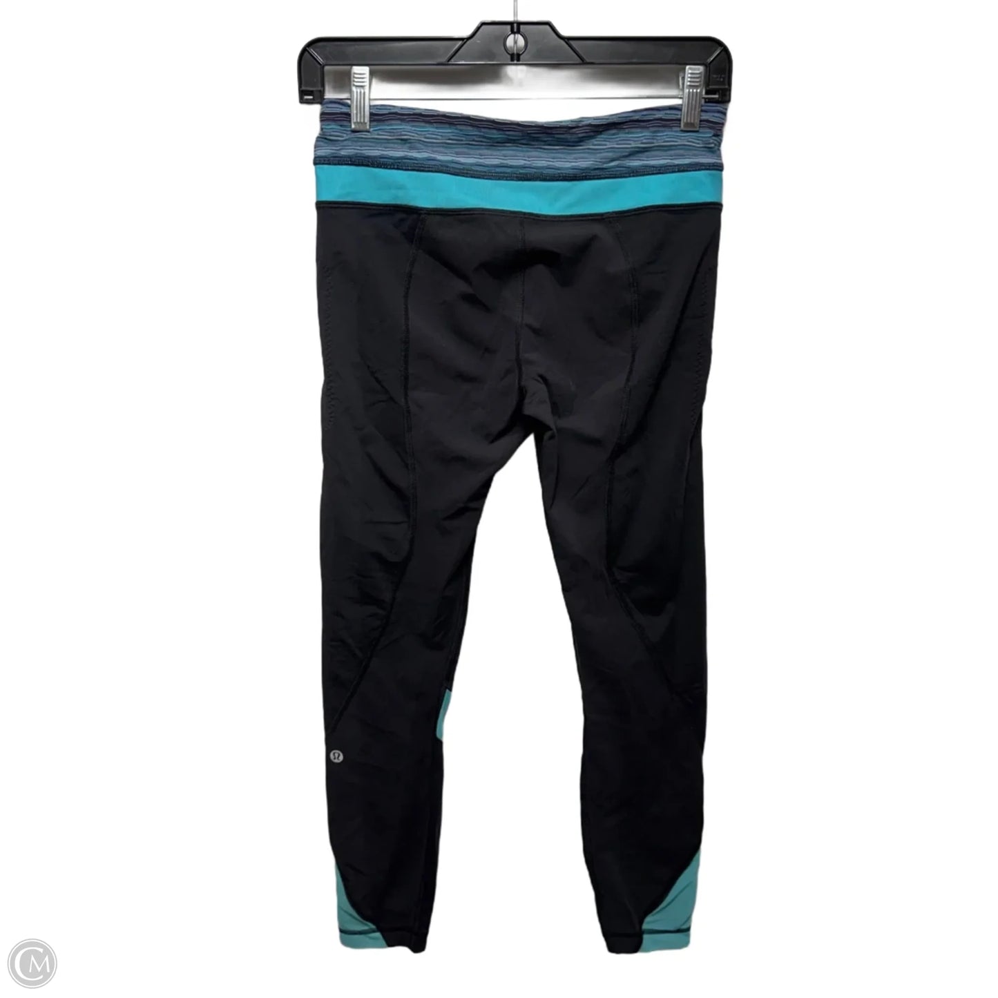 Athletic Leggings By Lululemon In Black & Blue, Size: 6