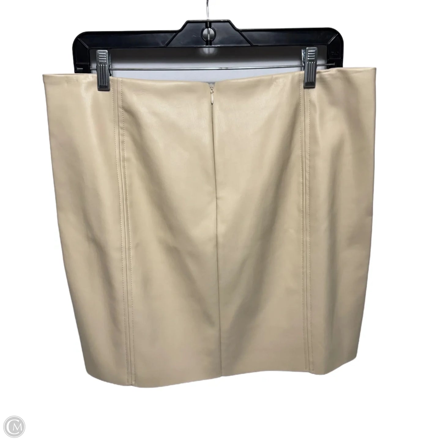 Faux Leather Skirt Mini & Short By Vero Moda In Cream, Size: Xl