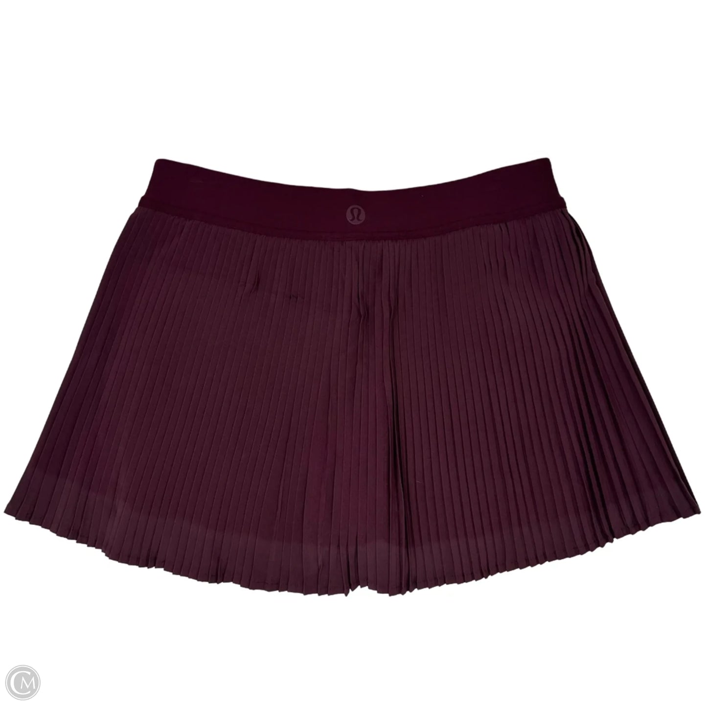 Varsity HR Pleated Tennis Skirt Athletic Skort By Lululemon In Maroon, Size: 8