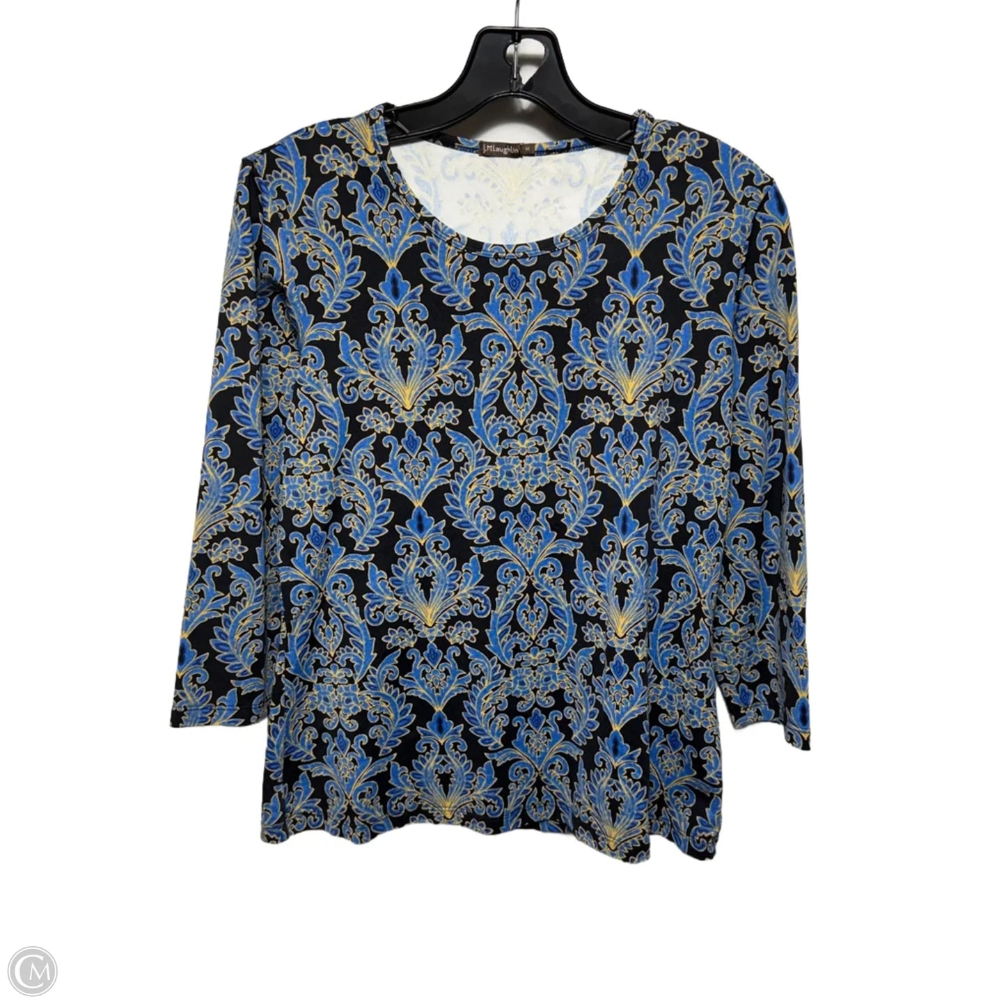 Top 3/4 Sleeve By J Mclaughlin In Blue, Size: M