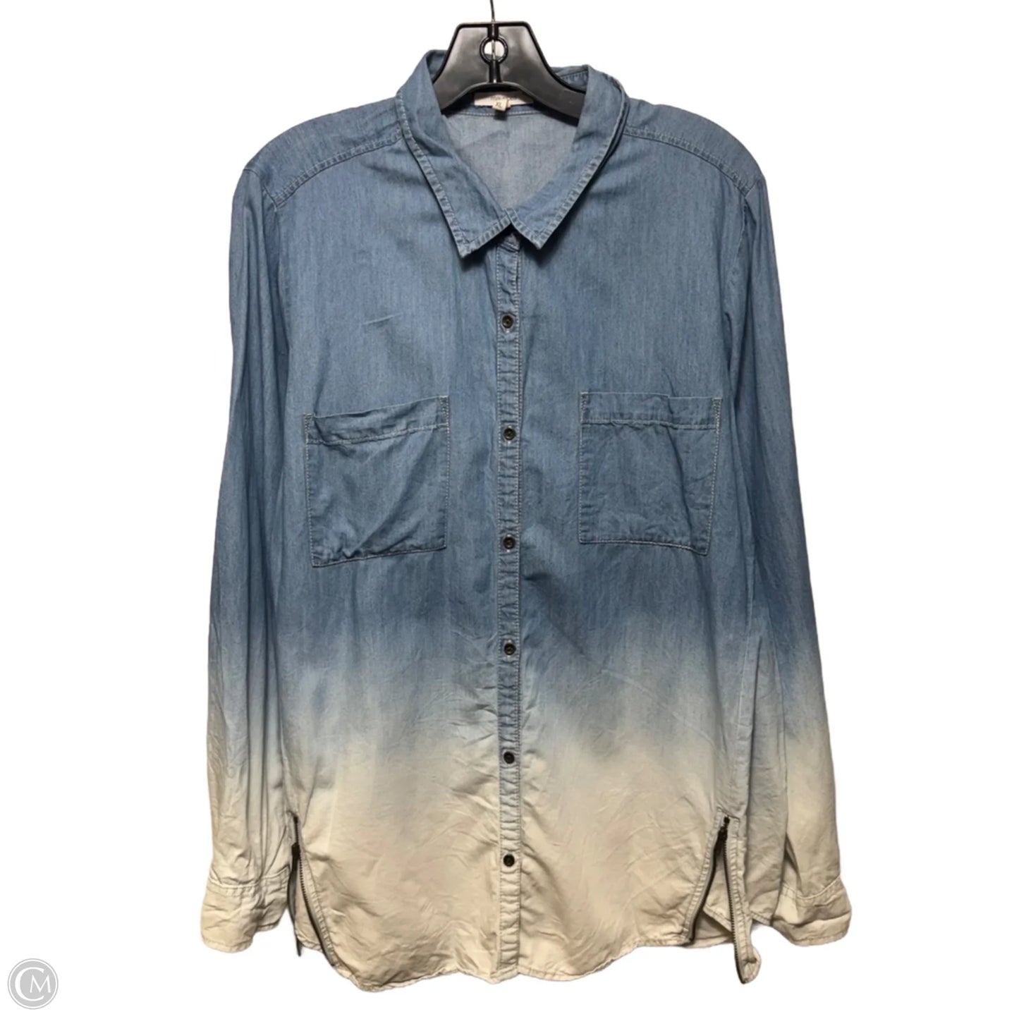 Top Long Sleeve By Maurices In Ombre Print, Size: Xl