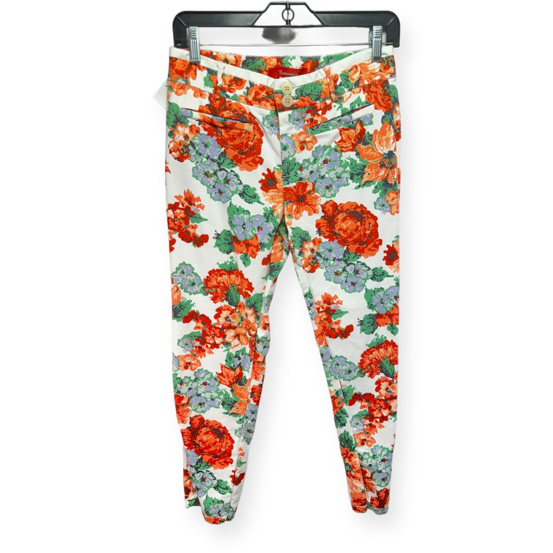 Charlie Trousers By Cartonnier X Anthropologie In Floral Print, Size 4