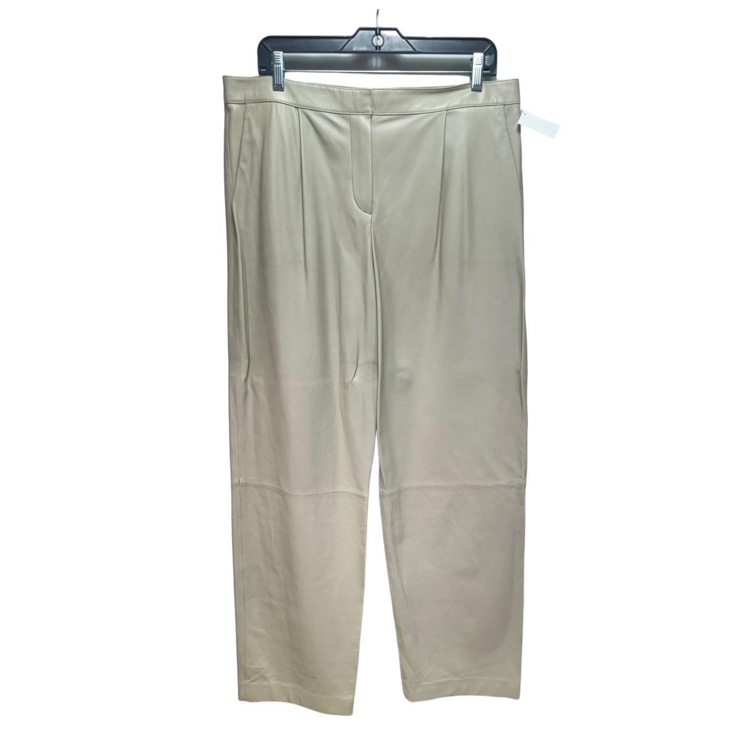 Lambskin Leather Dress Pants By Theory In Tan, Size: 12