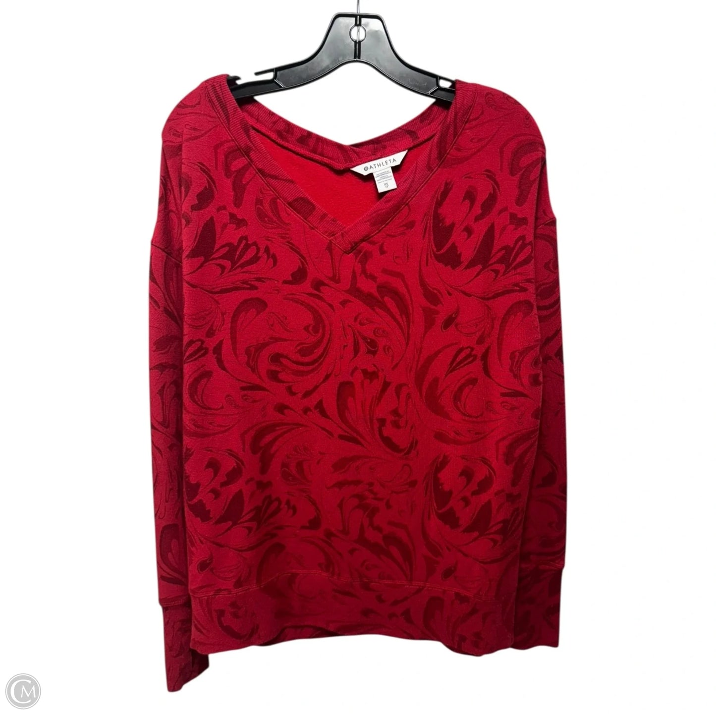 Athletic Top Long Sleeve Crewneck By Athleta In Red, Size: XS
