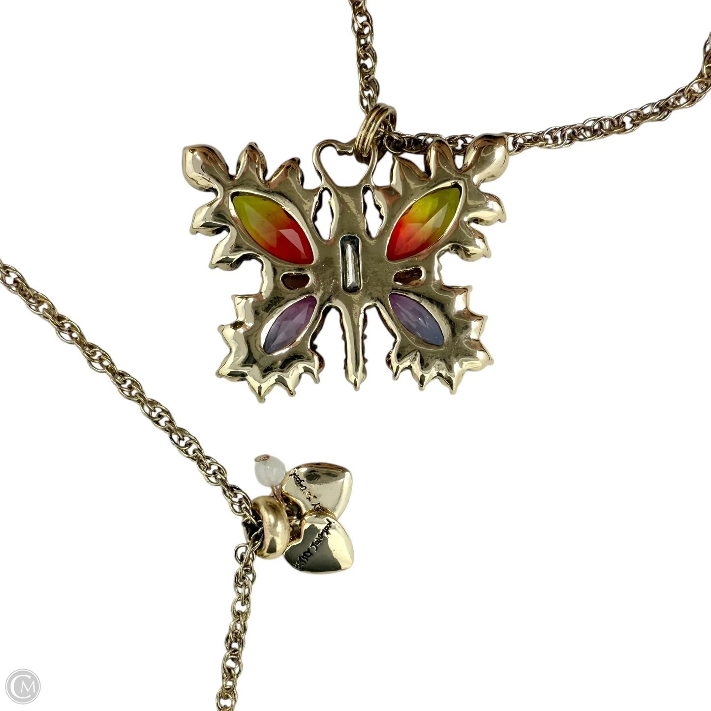 Love Fest Butterfly Adjustable Slide Necklace By Betsey Johnson