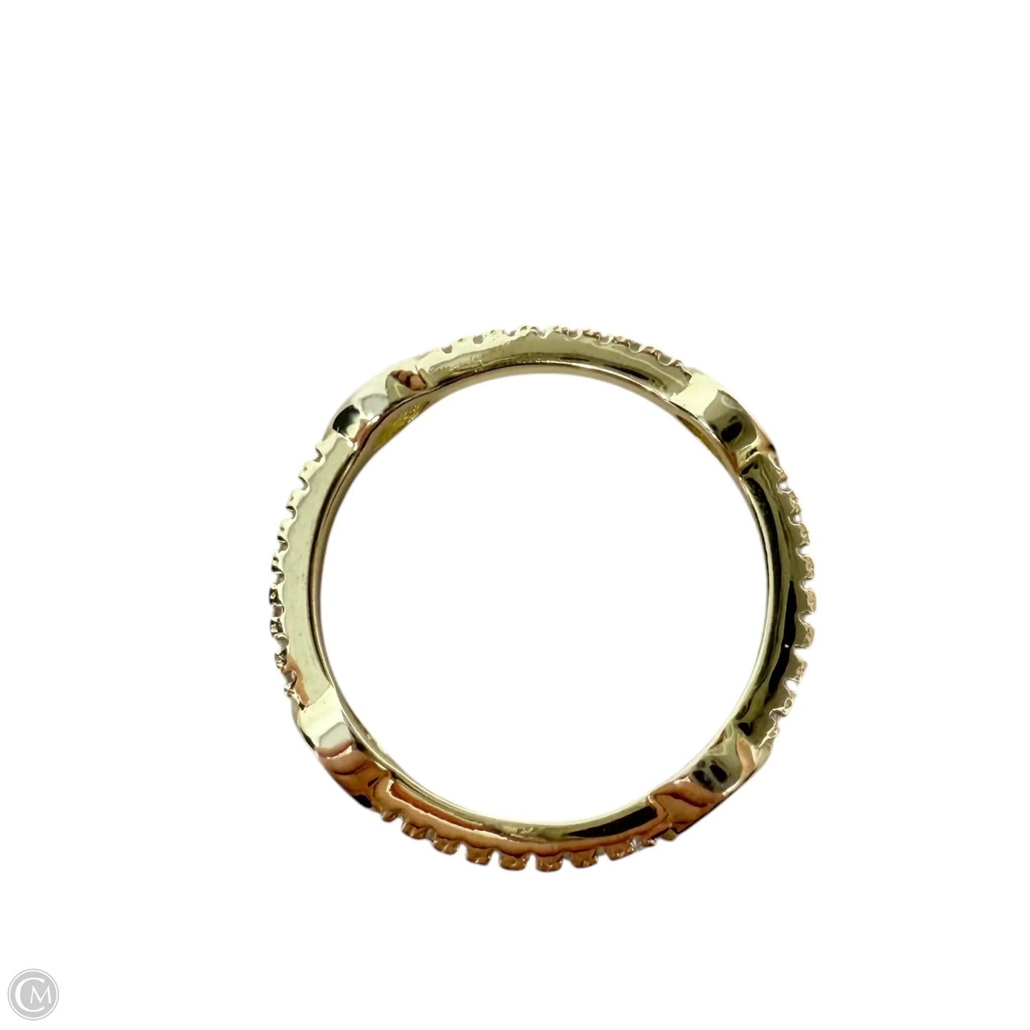 Marquise Cut Clear Stone & Sterling Silver Band Ring By Unbranded, Size: 8