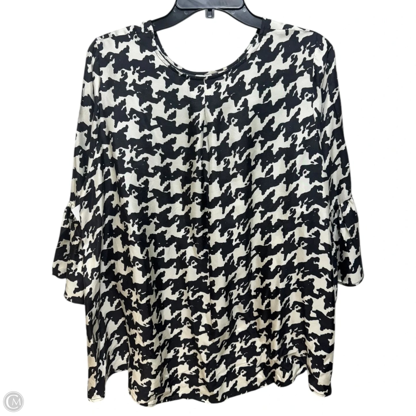 Ivy Top By LaRoque In Black & White Houndstooth Print, Size: S
