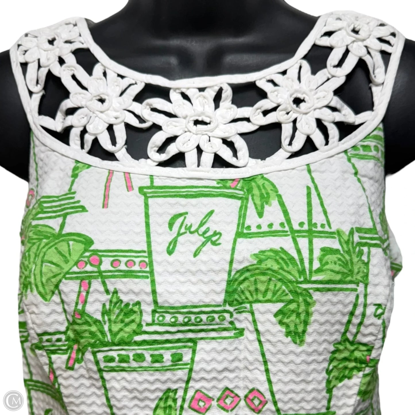 Lacina Dress Designer By Lilly Pulitzer In Resort White Just Add Mint, Size: 2