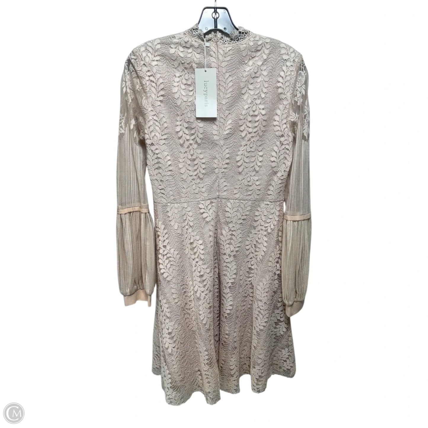 Lace Mock Neck Mini Dress By Lucy Paris In Plaid Pattern, Size: M