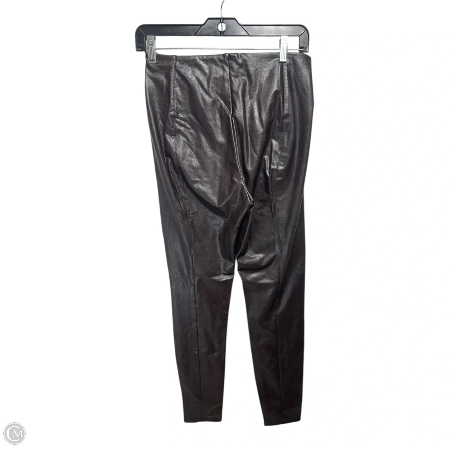 Faux Leather Pants Leggings By Lysse In Brown, Size: M