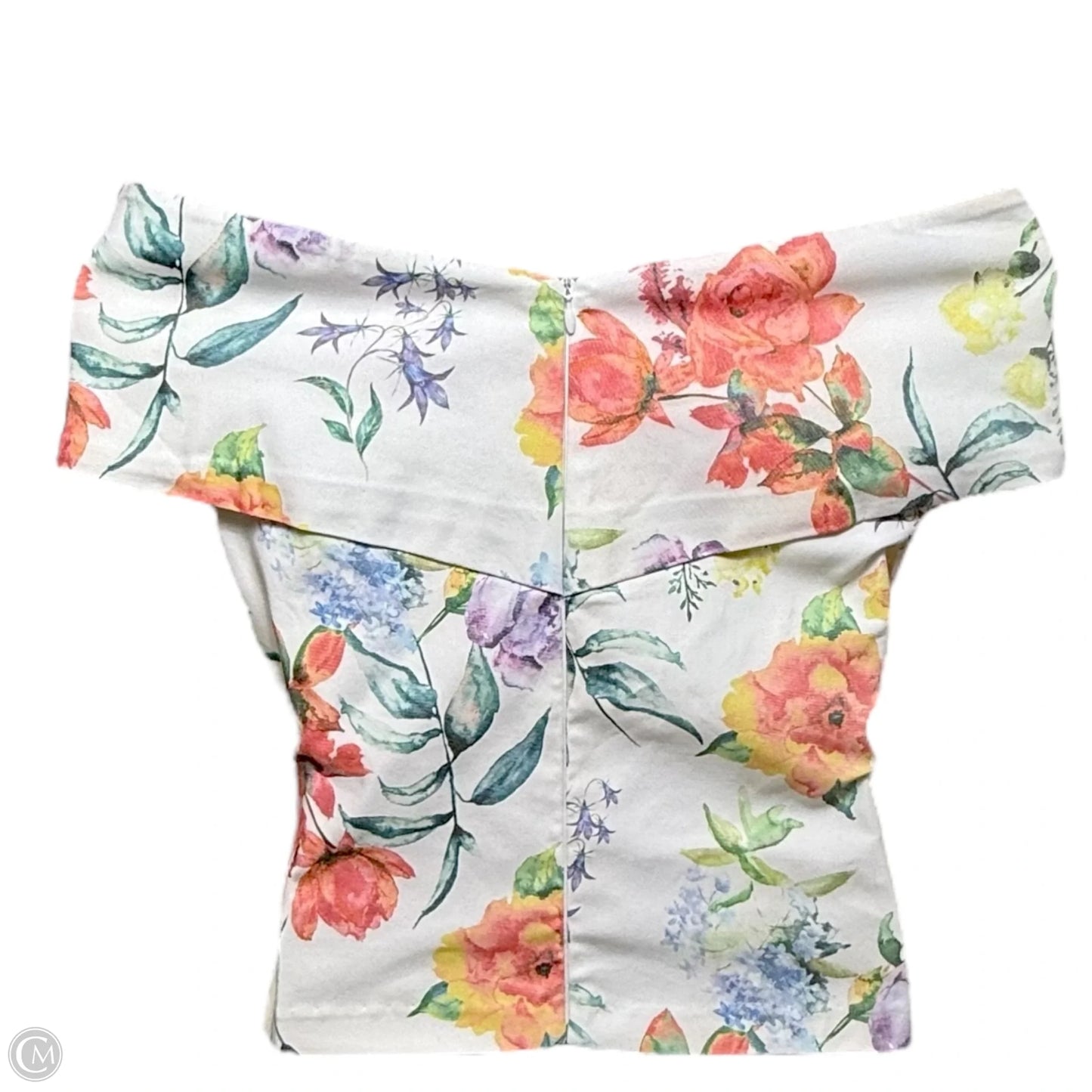 Off-The-Shoulder Top By Curete In Floral Print, Size: 10