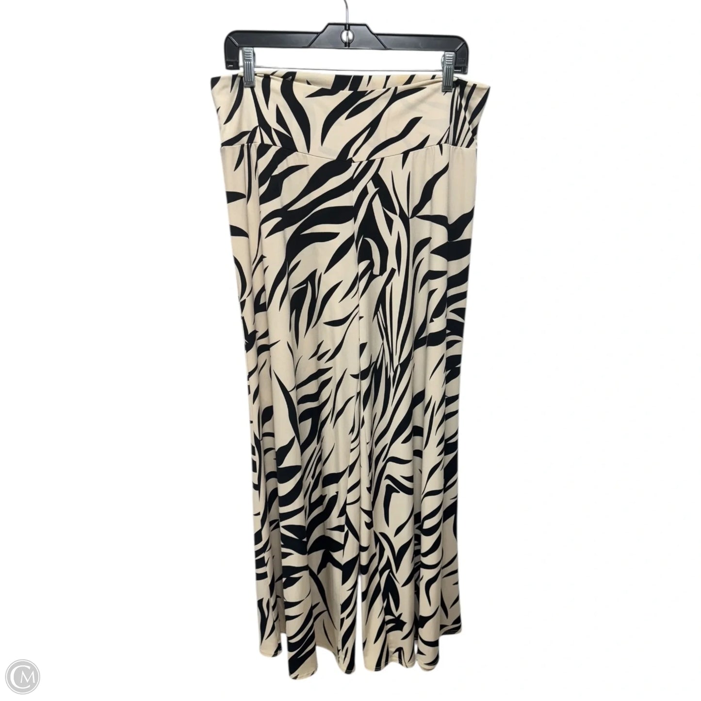 Wide Leg Pants Lounge By Clara Sun Woo In Tropical Print, Size: Xl