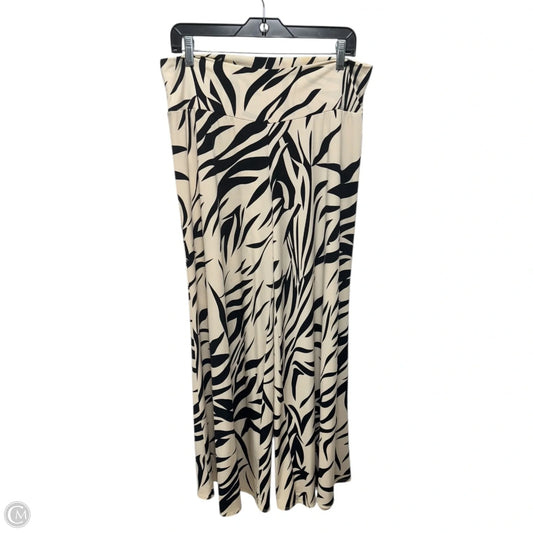 Wide Leg Pants Lounge By Clara Sun Woo In Tropical Print, Size: Xl