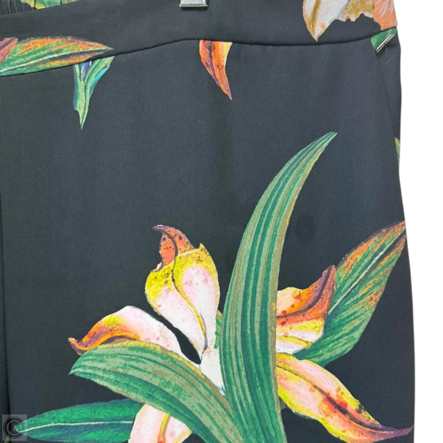 Wide Leg Pants Lounge By Chicos In Floral Print, Size: 18