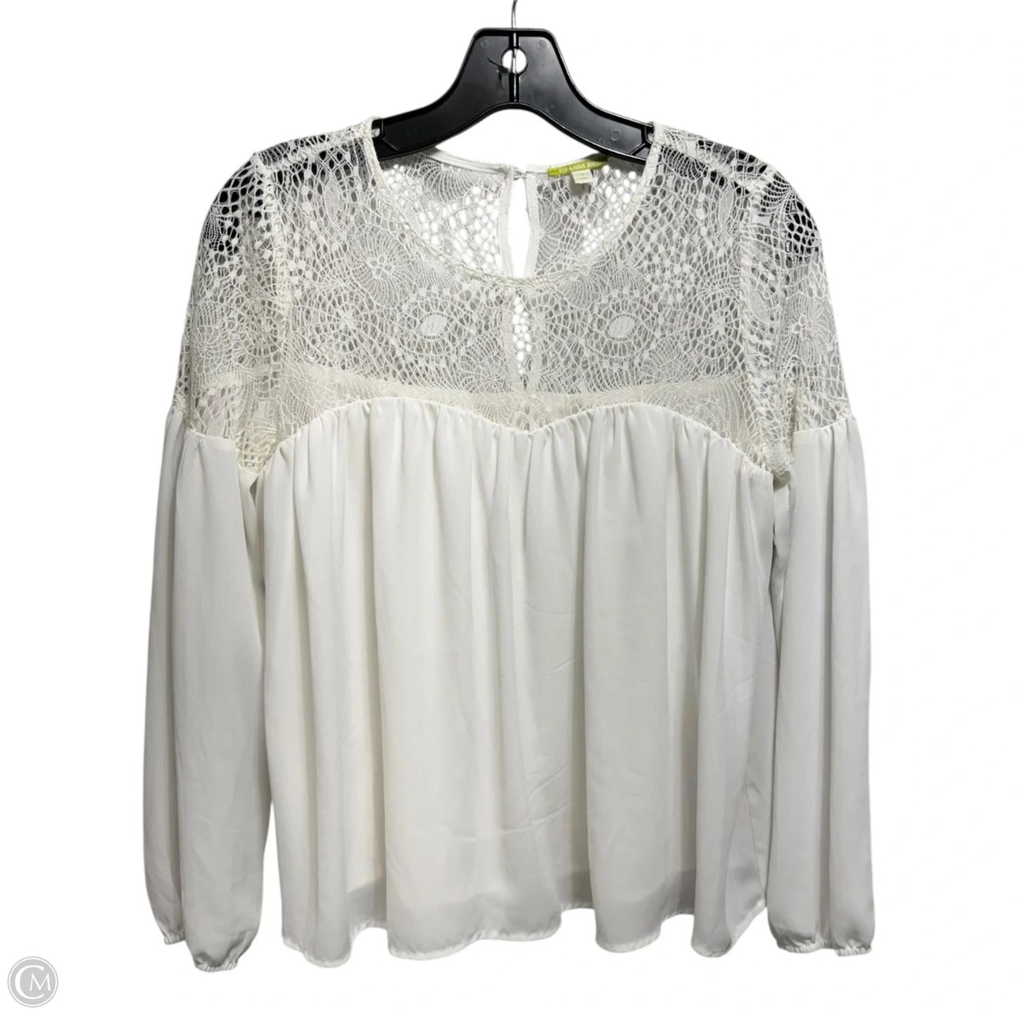 Blouse Long Sleeve By Gianni Bini In White, Size: S
