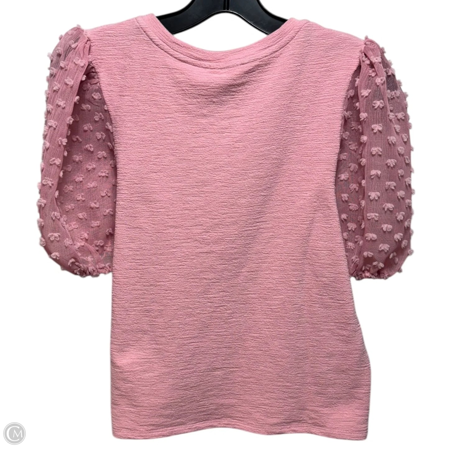 Woven Puff-Sleeve Top By Maeve In Pink, Size: XS