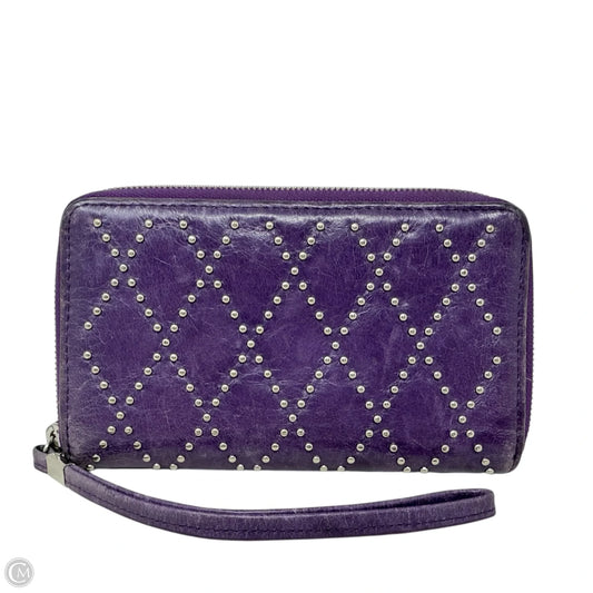 Studded Leather Wristlet Wallet By Hobo Intl, Size: Small