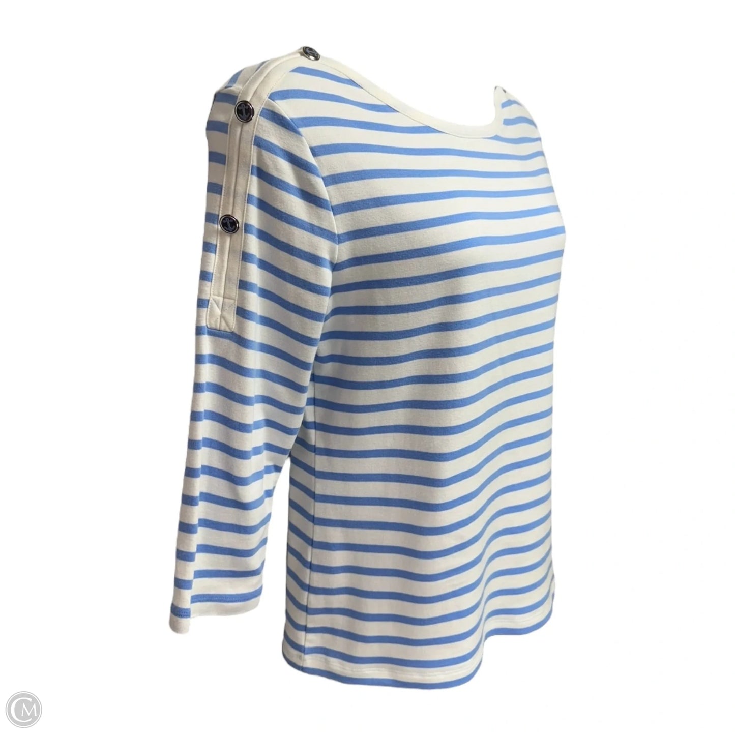 Top Long Sleeve By Saint James In Striped Pattern, Size: 14