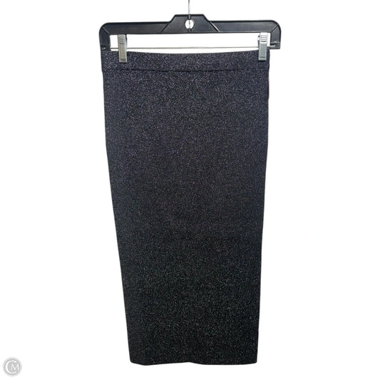 Metallic Knit Skirt Maxi By Club Monaco In Black, Size: S