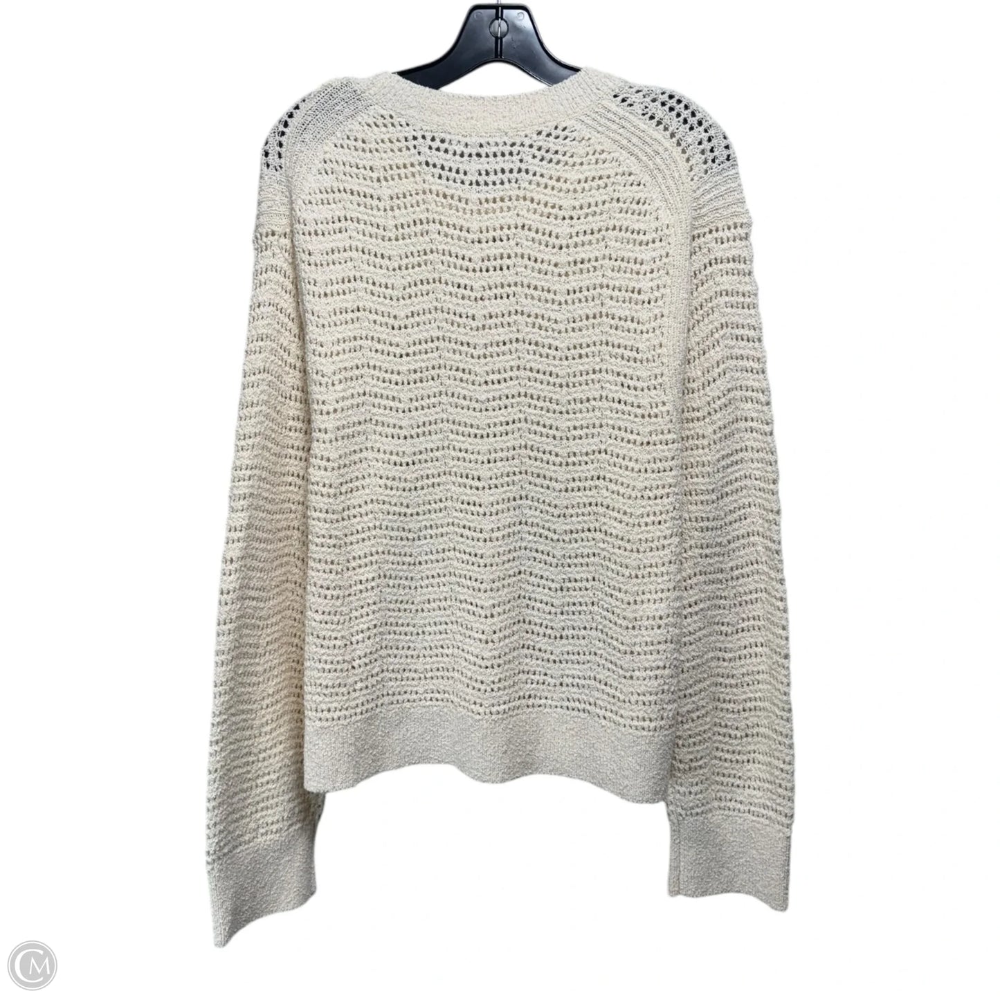 Pointelle Crewneck Sweater By J. Crew In Cream, Size: XL