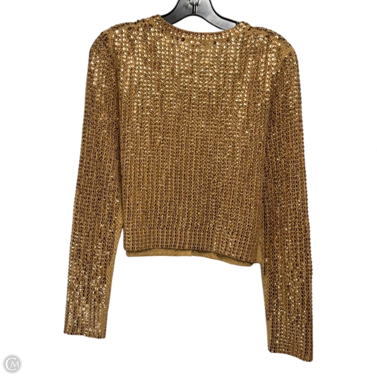 Collection Sequin Pointelle Cardigan Sweater By J. Crew Collection In Heather Acorn, Size: S