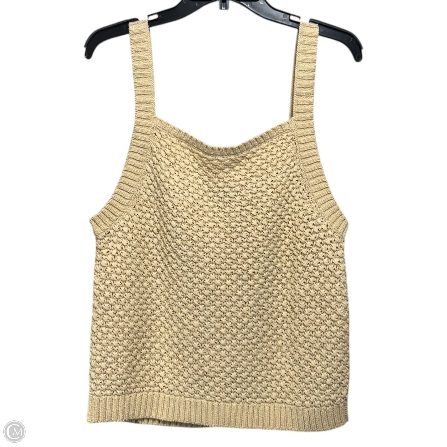 Basket-Stitch Sweater-Tank By J. Crew In Buff Clay, Size: XL