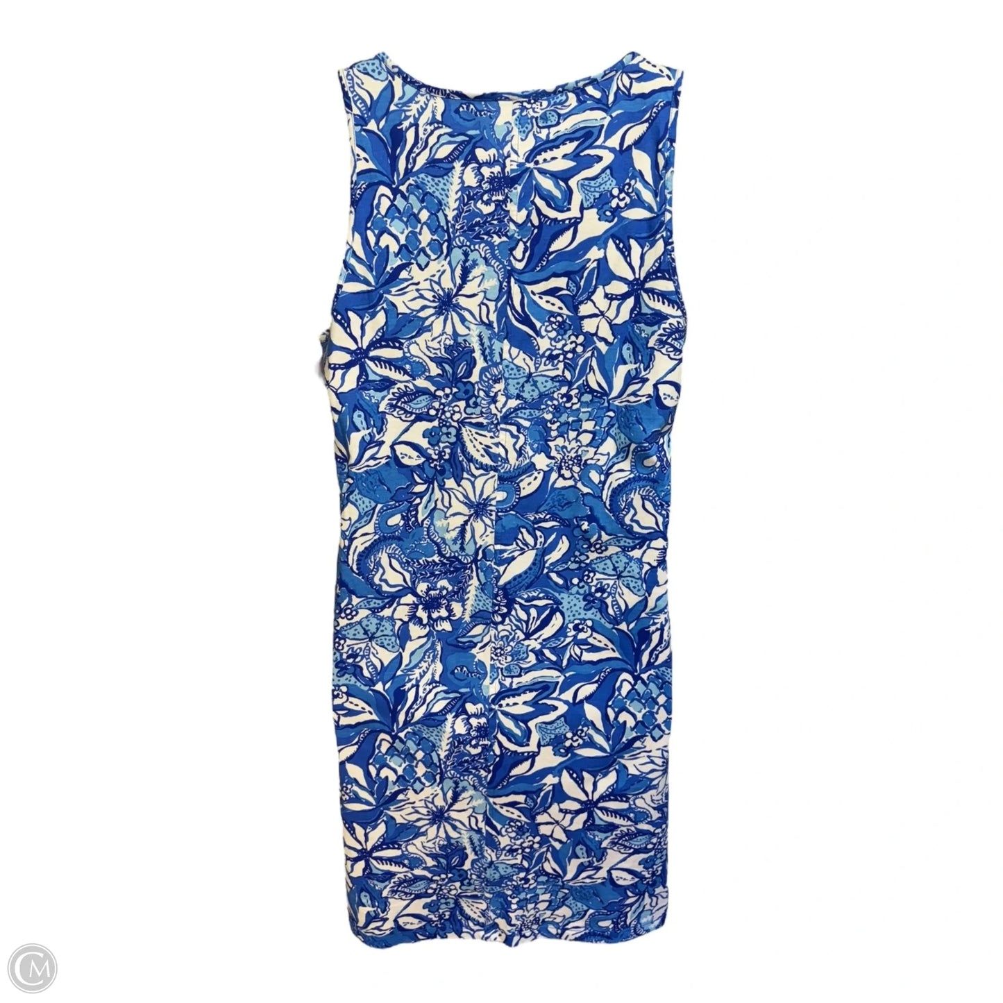 Lela Henley Tank Dress Designer By Lilly Pulitzer In Blue & White, Size: L