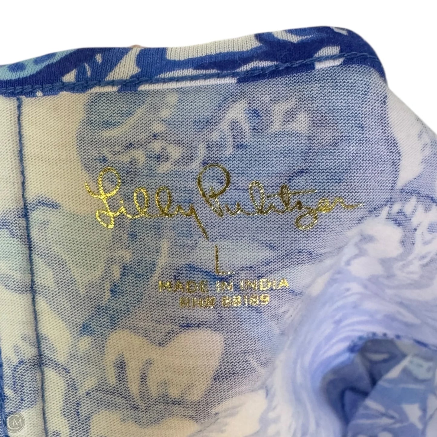 Lela Henley Tank Dress Designer By Lilly Pulitzer In Blue & White, Size: L