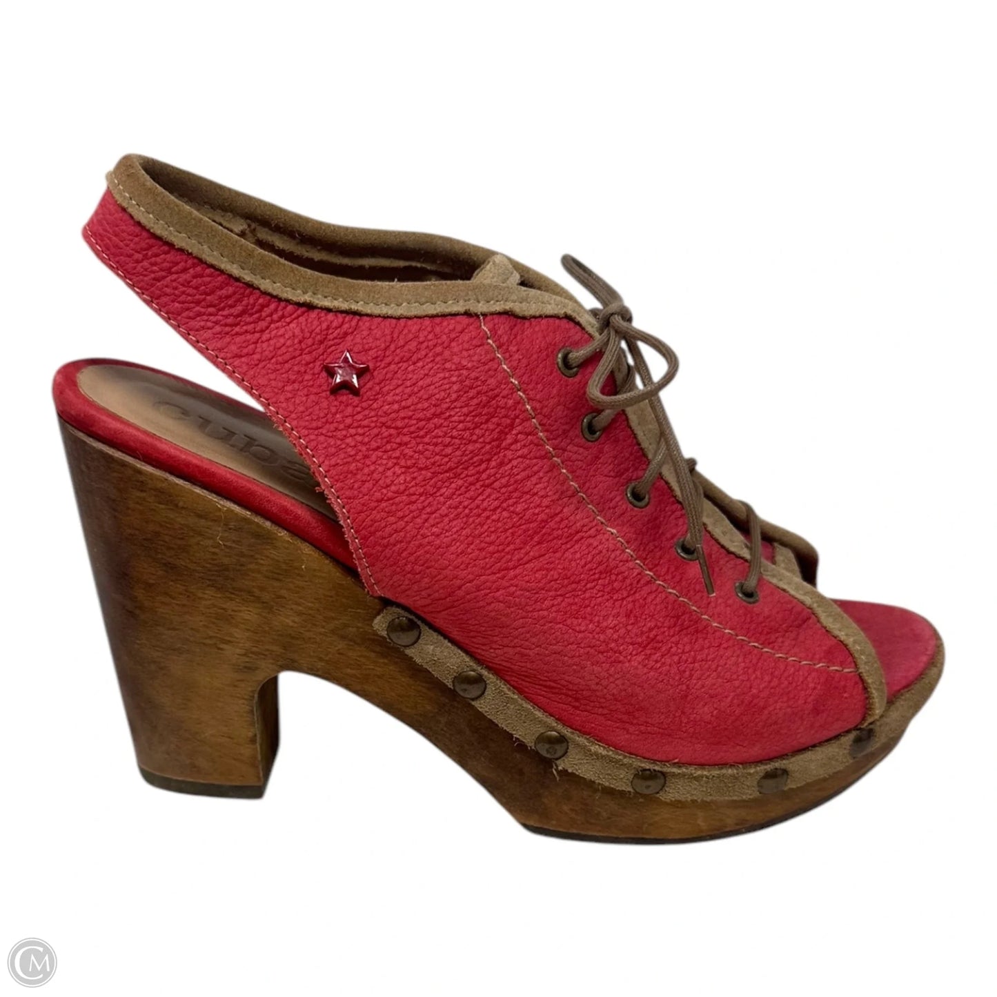 Mariel 500 Sandals Heels Platform By Cubanas In Red, Size: 9
