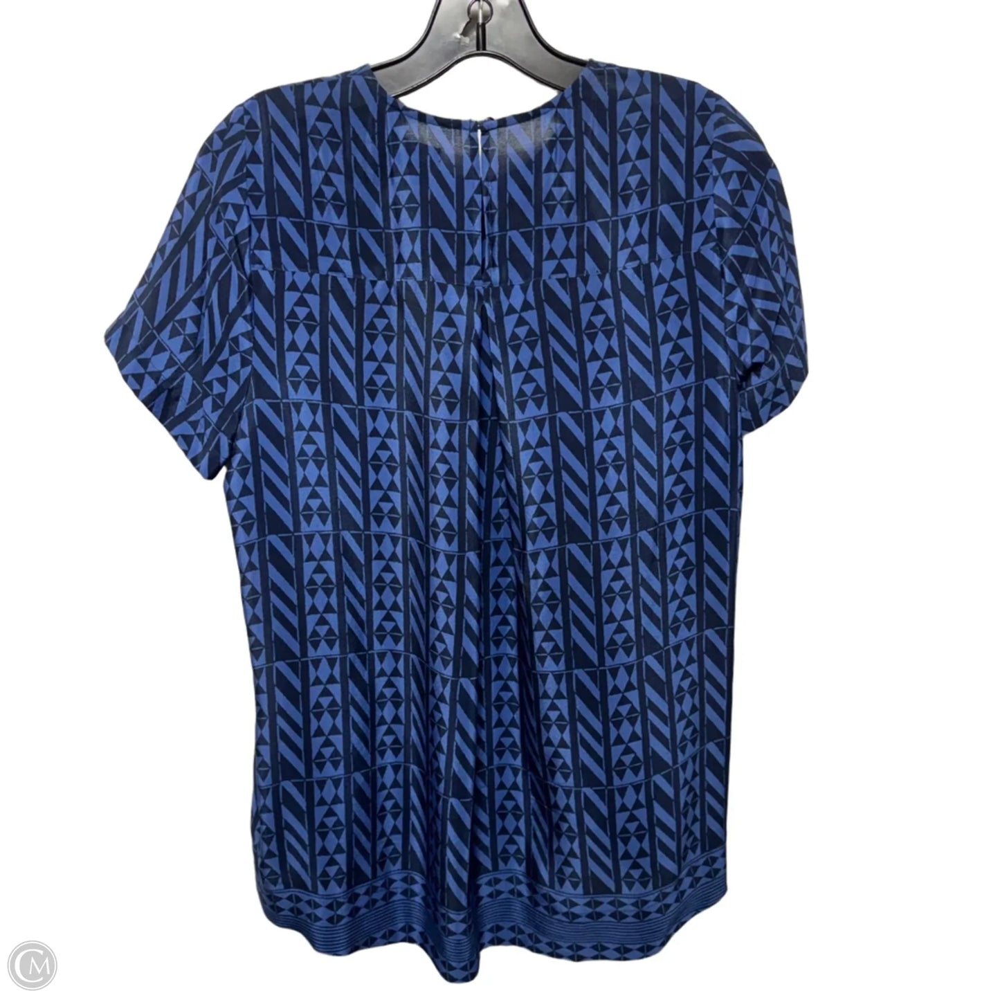Silk Top Short Sleeve By Madewell In Blue, Size: S