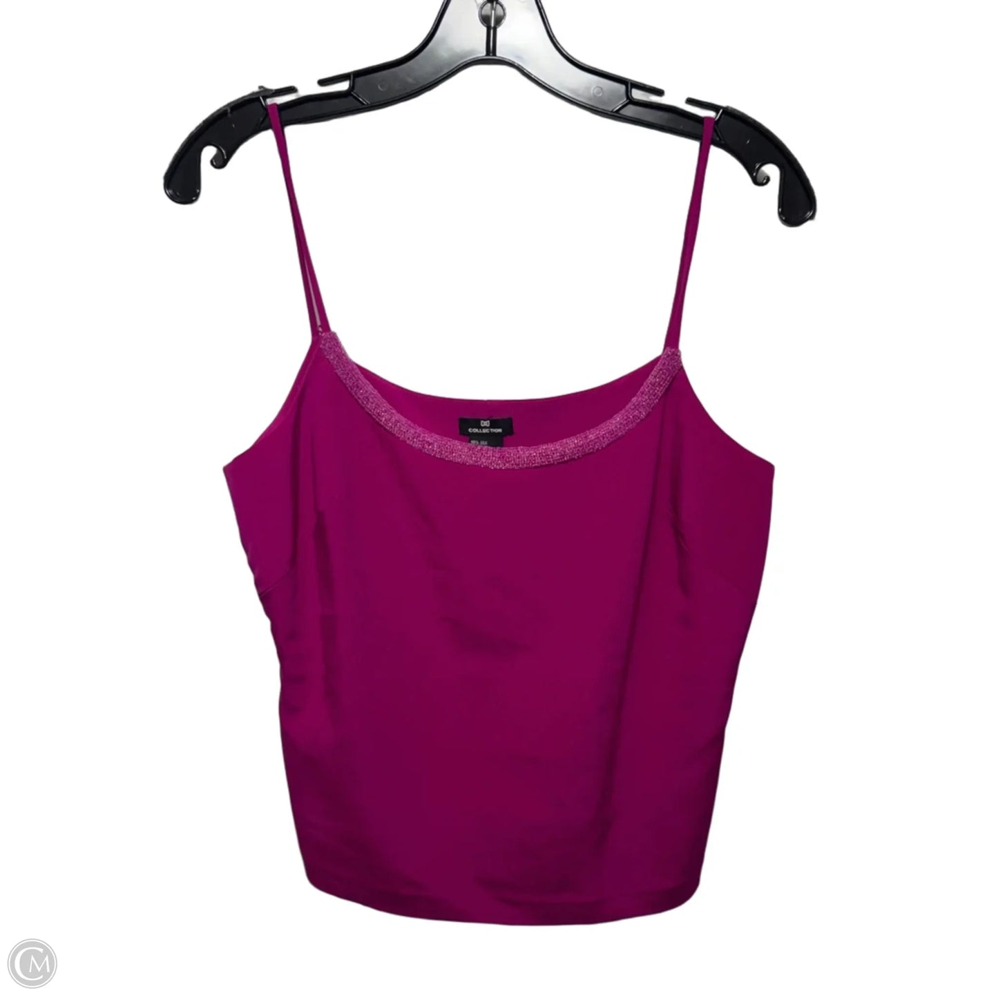 Beaded Silk Top Sleeveless By Doncaster Collection In Pink, Size: 6