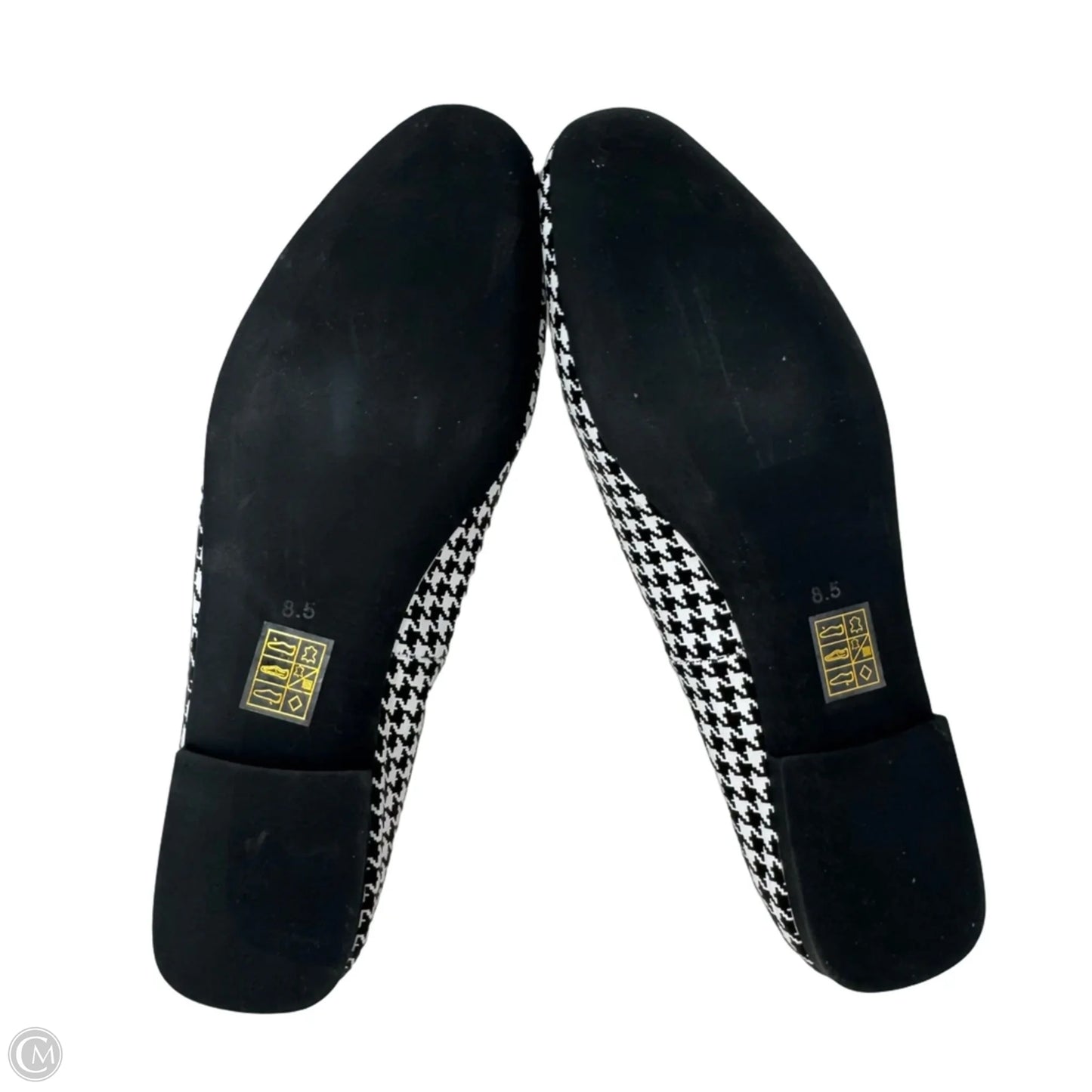 Houndstooth Shoes Flats By Jeffrey Campbell In Black & White, Size: 8.5