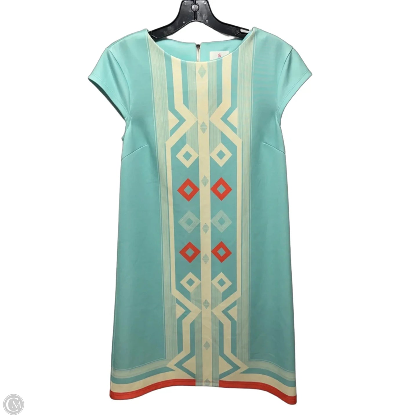 Dress Casual Short By Julie Brown In Blue & Cream, Size: S