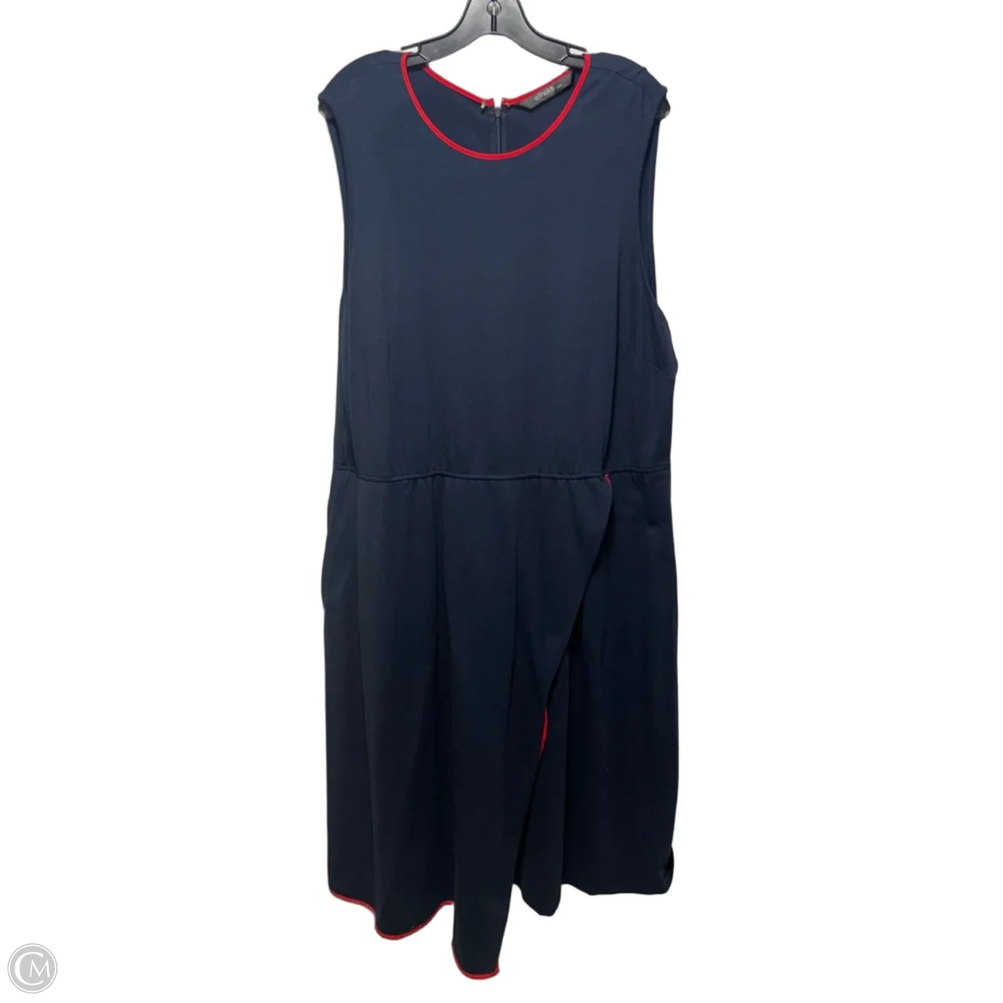 Dress Casual Midi By Eshakti In Navy, Size: 2x