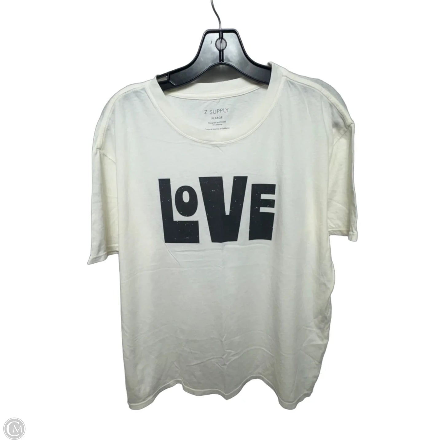 Love You Boyfriend Tee By Z Supply In Sea Salt, Size: Xl