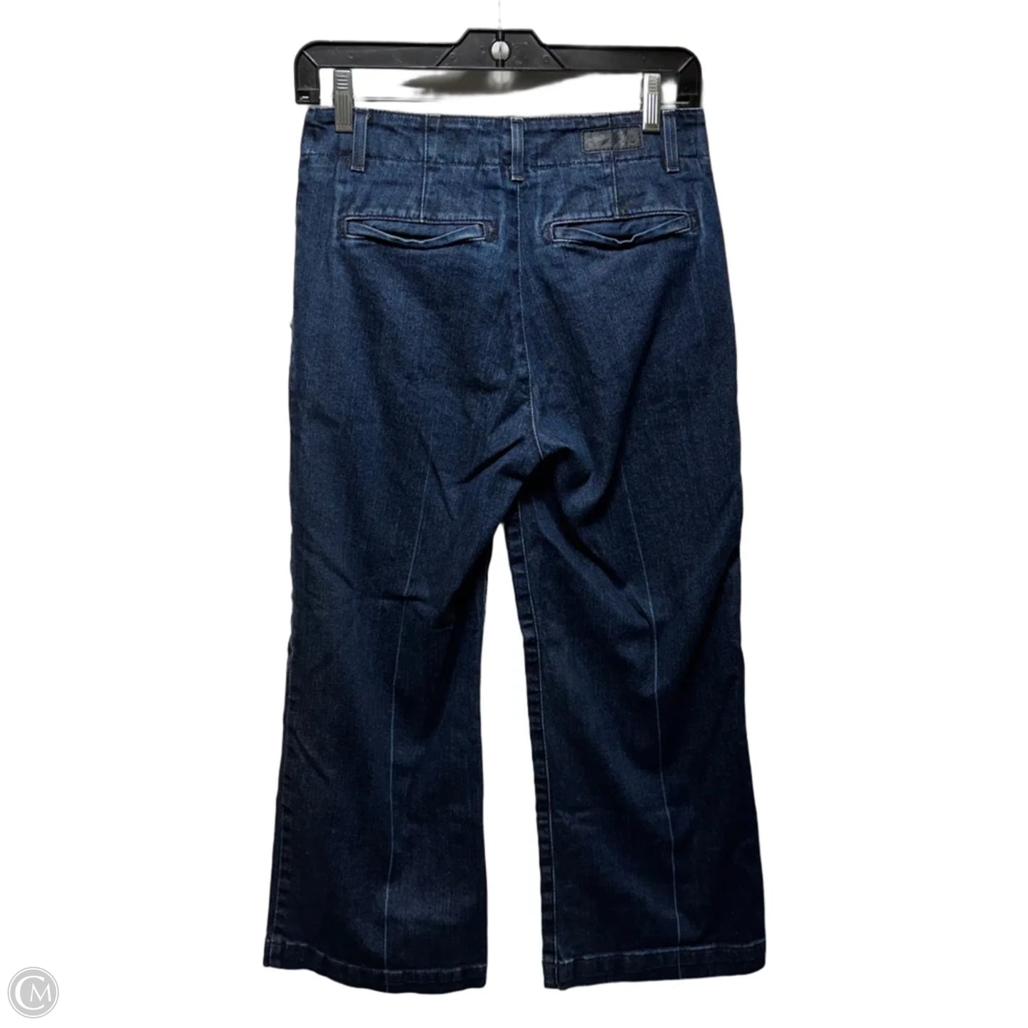 Juliette Wide Leg Crop Jeans By Adriano Goldschmied In Blue Denim, Size: 2