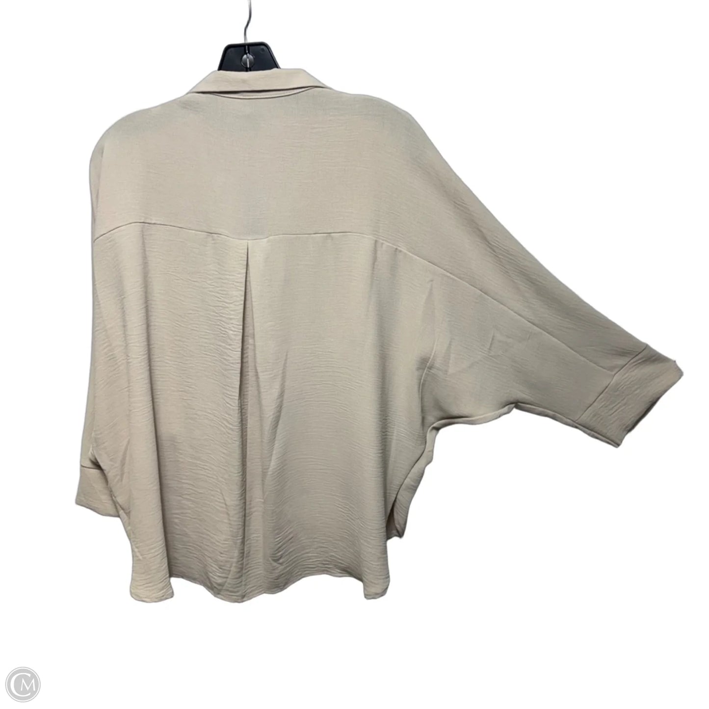 Button Front Top 3/4 Sleeve By Last Tango In Sand, Size: S