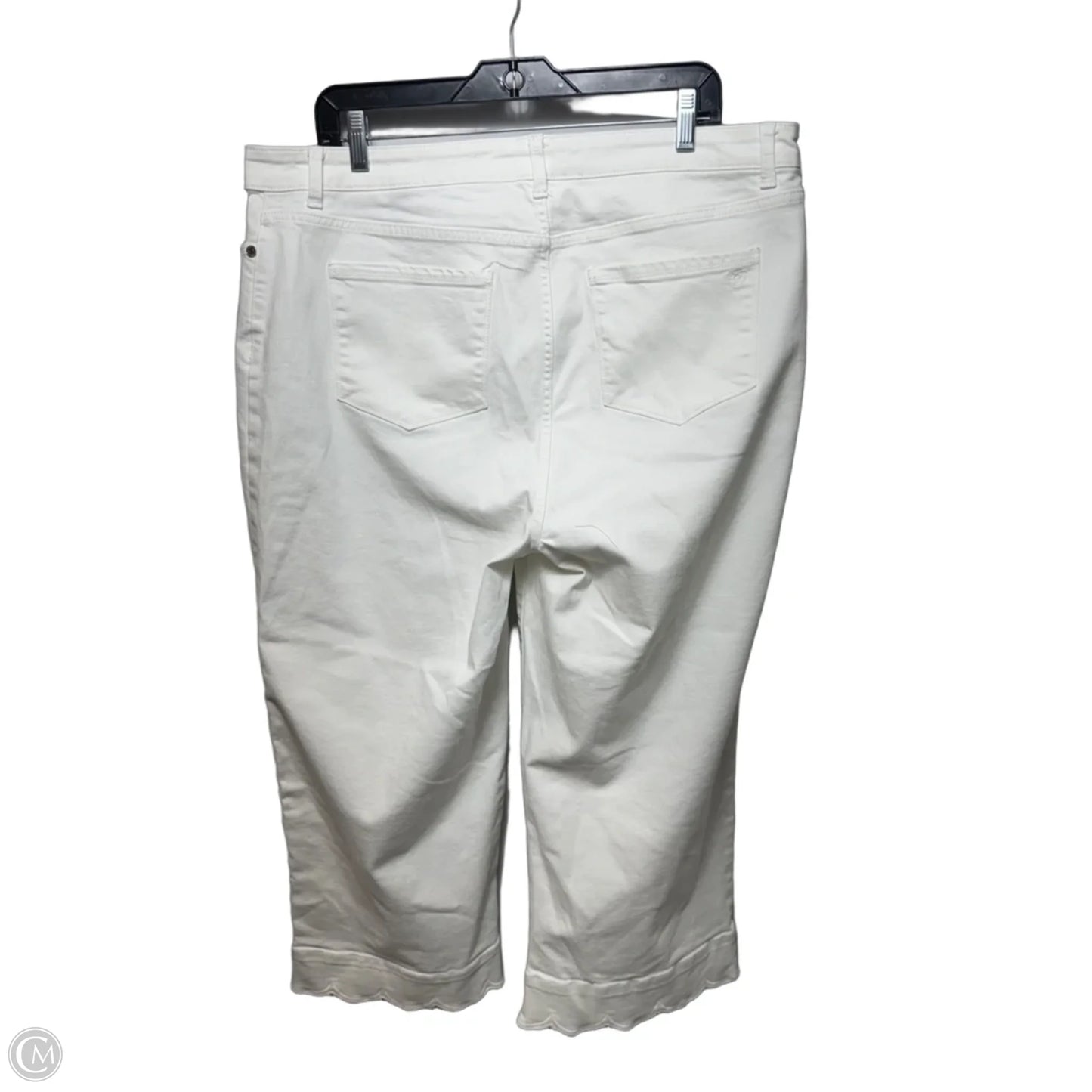 Pants Cropped By Susan Graver In White, Size: 18